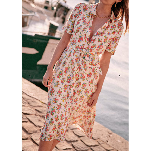 SEZANE ADÈLE DRESS JARDIN SECRET SIZE 38 US 6 - Picture 2 of 16
